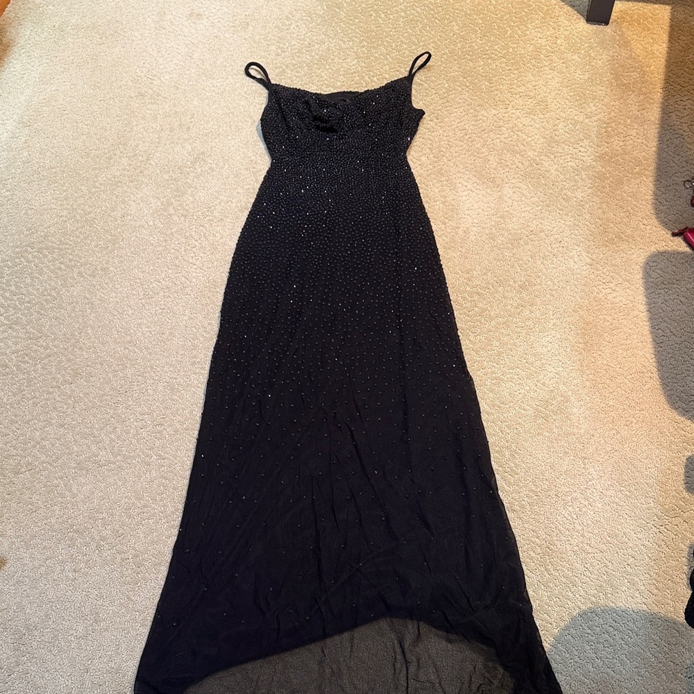 Chic Black High Low Dress